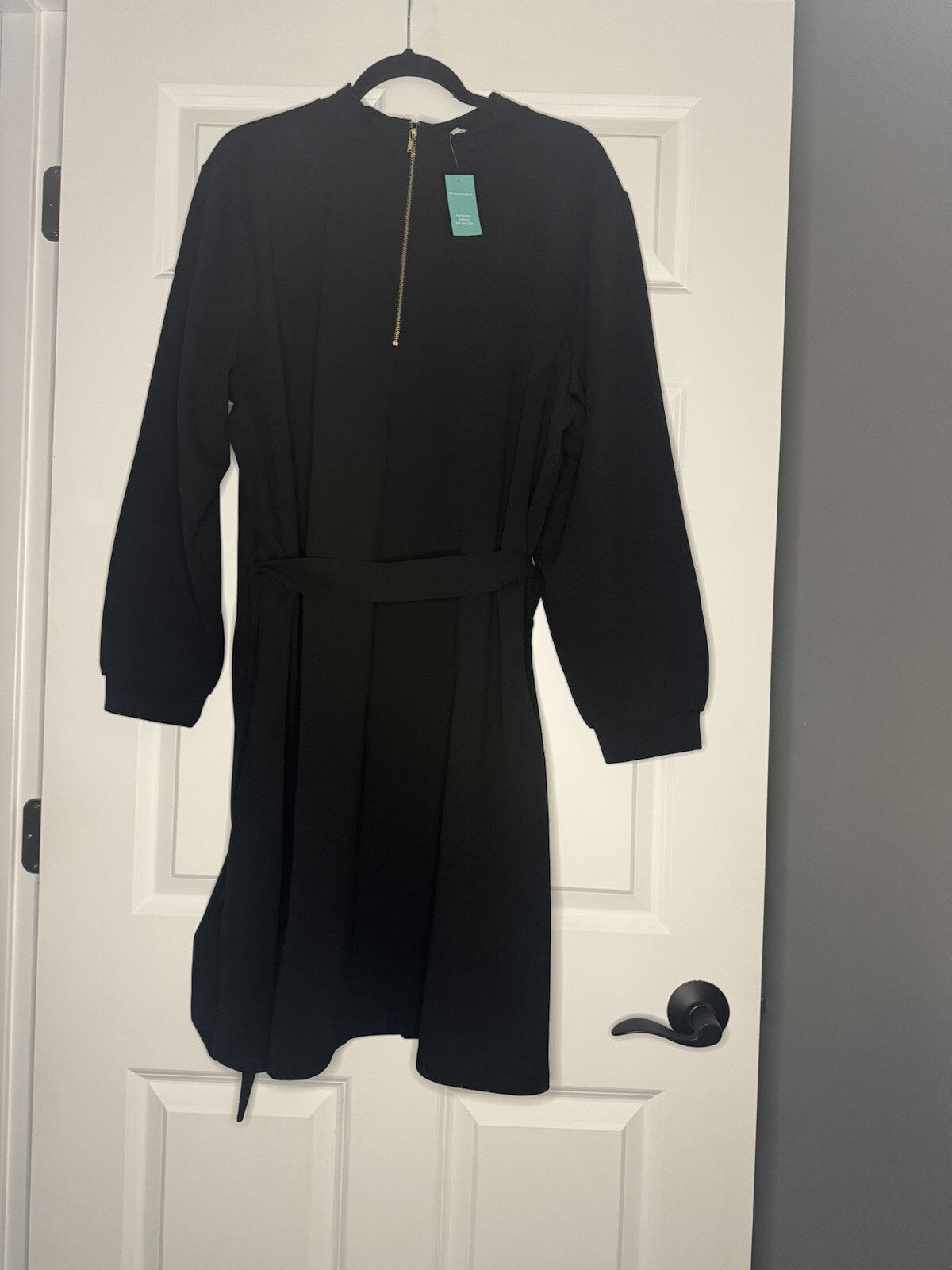 Maurice’s Long Sleeve Dress With Belt 3x Black Nwt