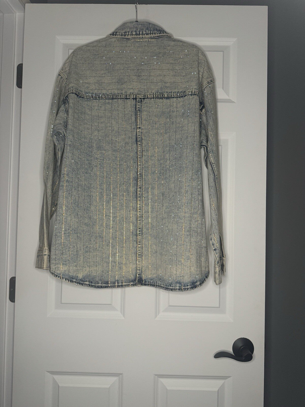 Vervet 1xl Jean Jacket Blue With Beading