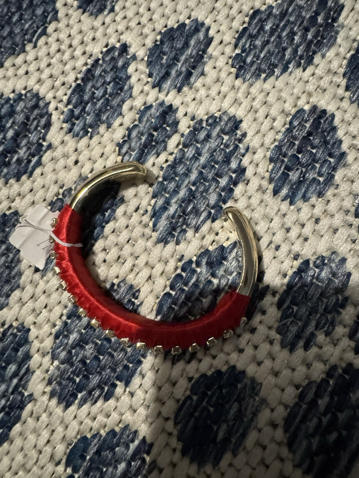 J Crew Cuff Bracelet Red Beaded New With Tag