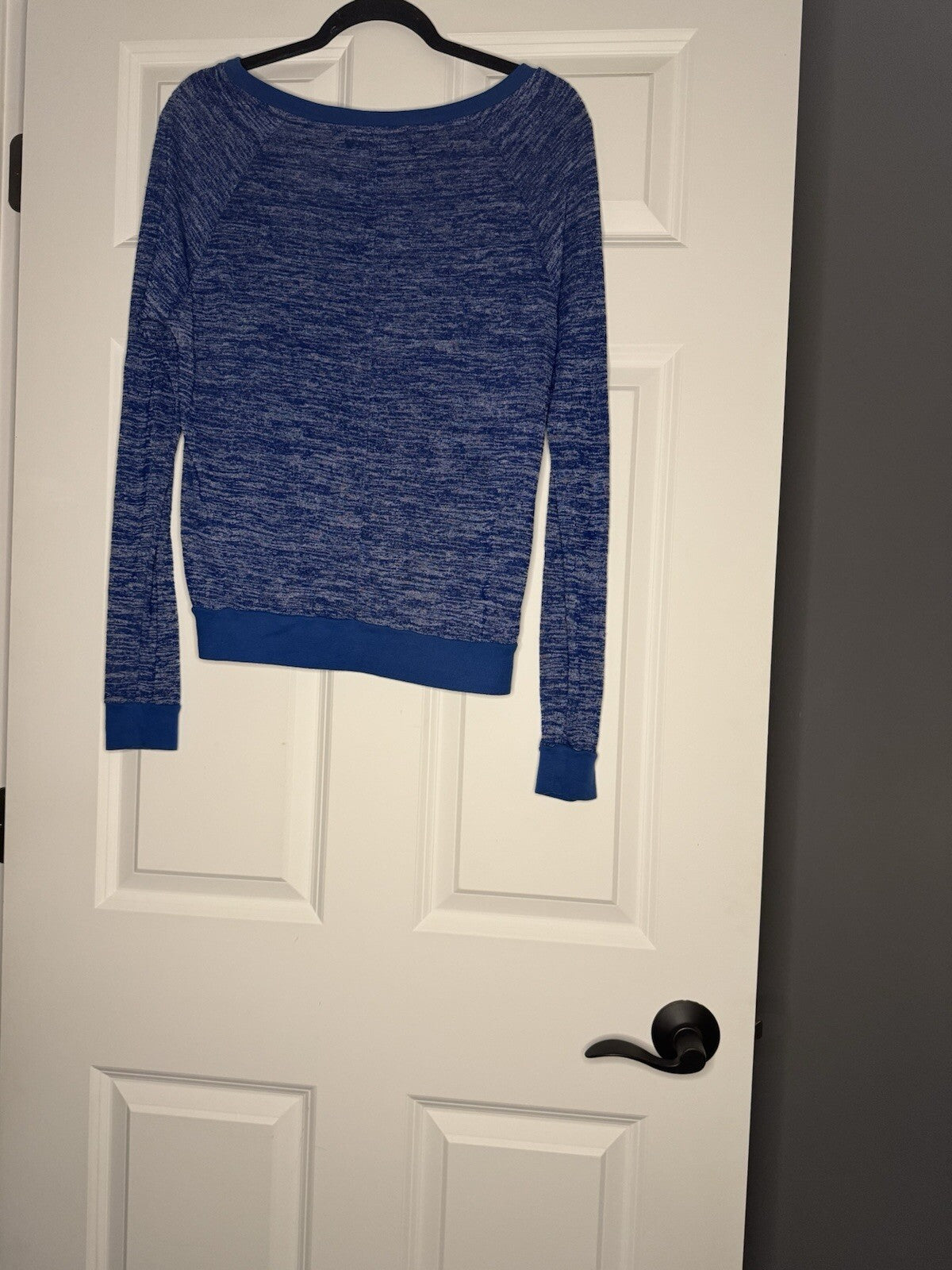 Three Dots Long Sleeve Top XS Heathered Blue