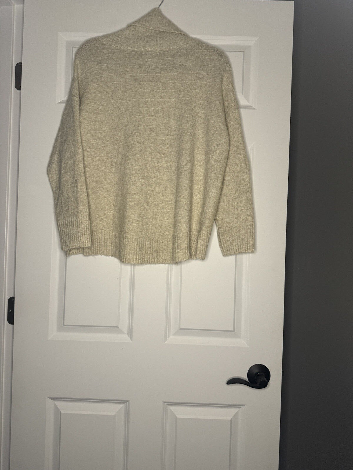Old Navy Medium Petite Cowl Neck Sweater Beige Slits In Sides