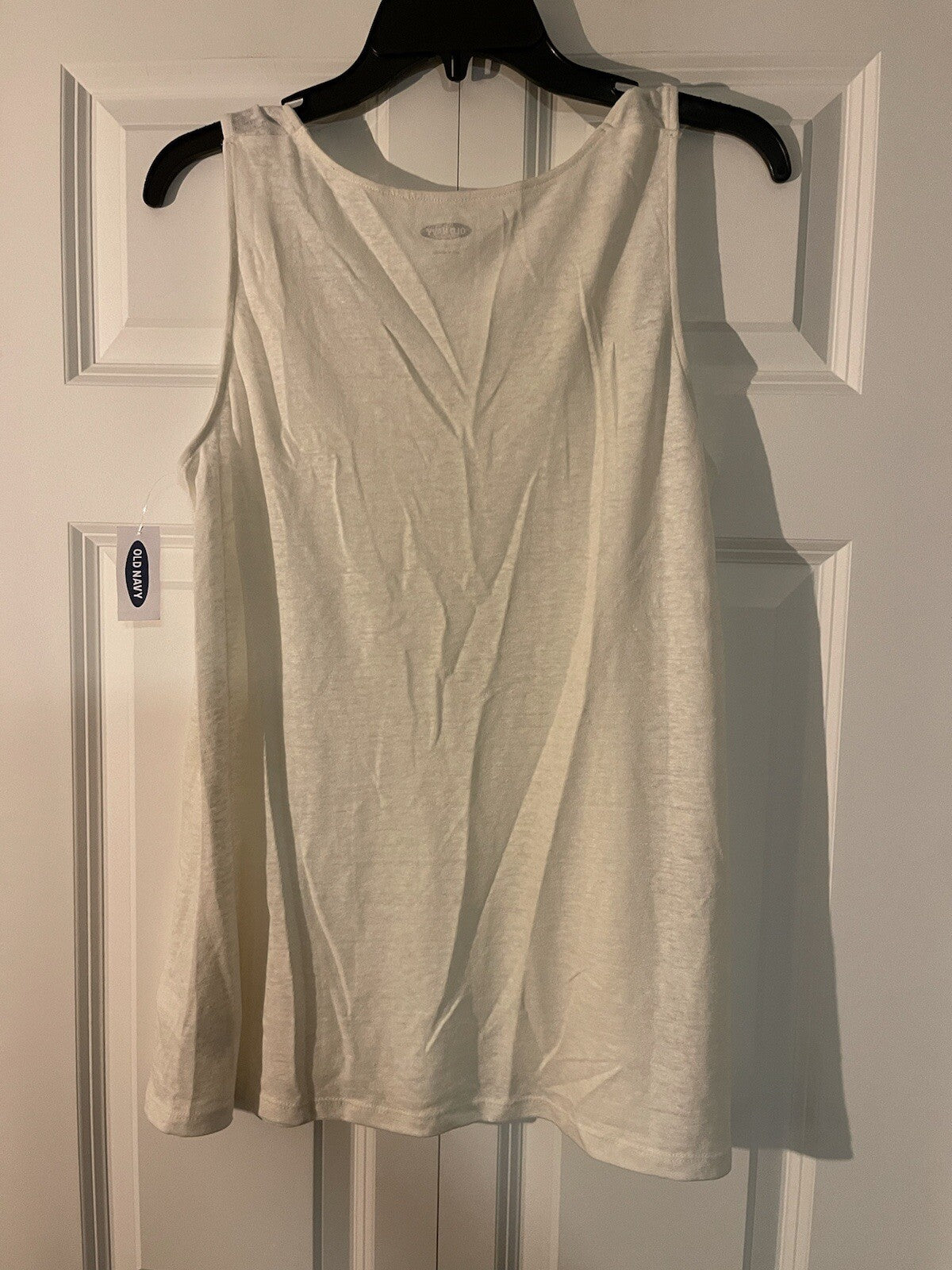 Old Navy sleeveless blouse ivory large nwt