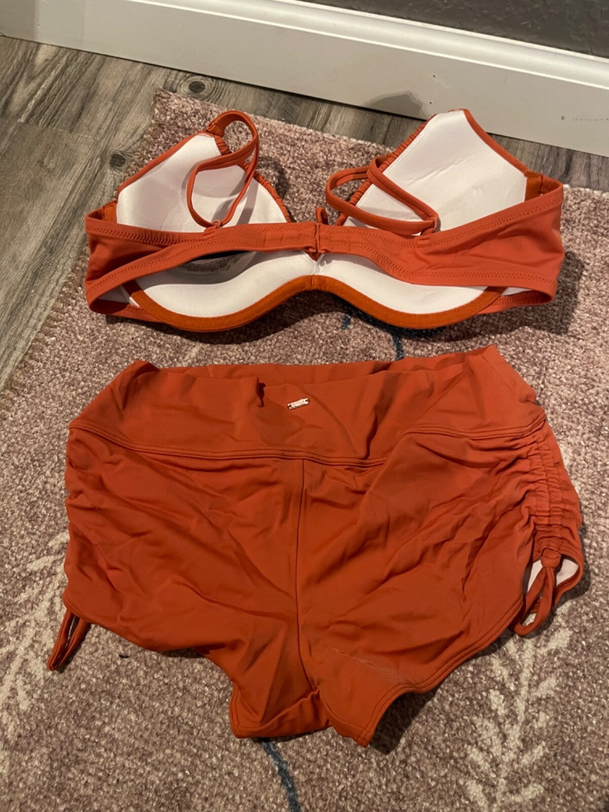 Pink By Victorias Secret 2 Piece Bikini Rust Top Large Bottom Medium