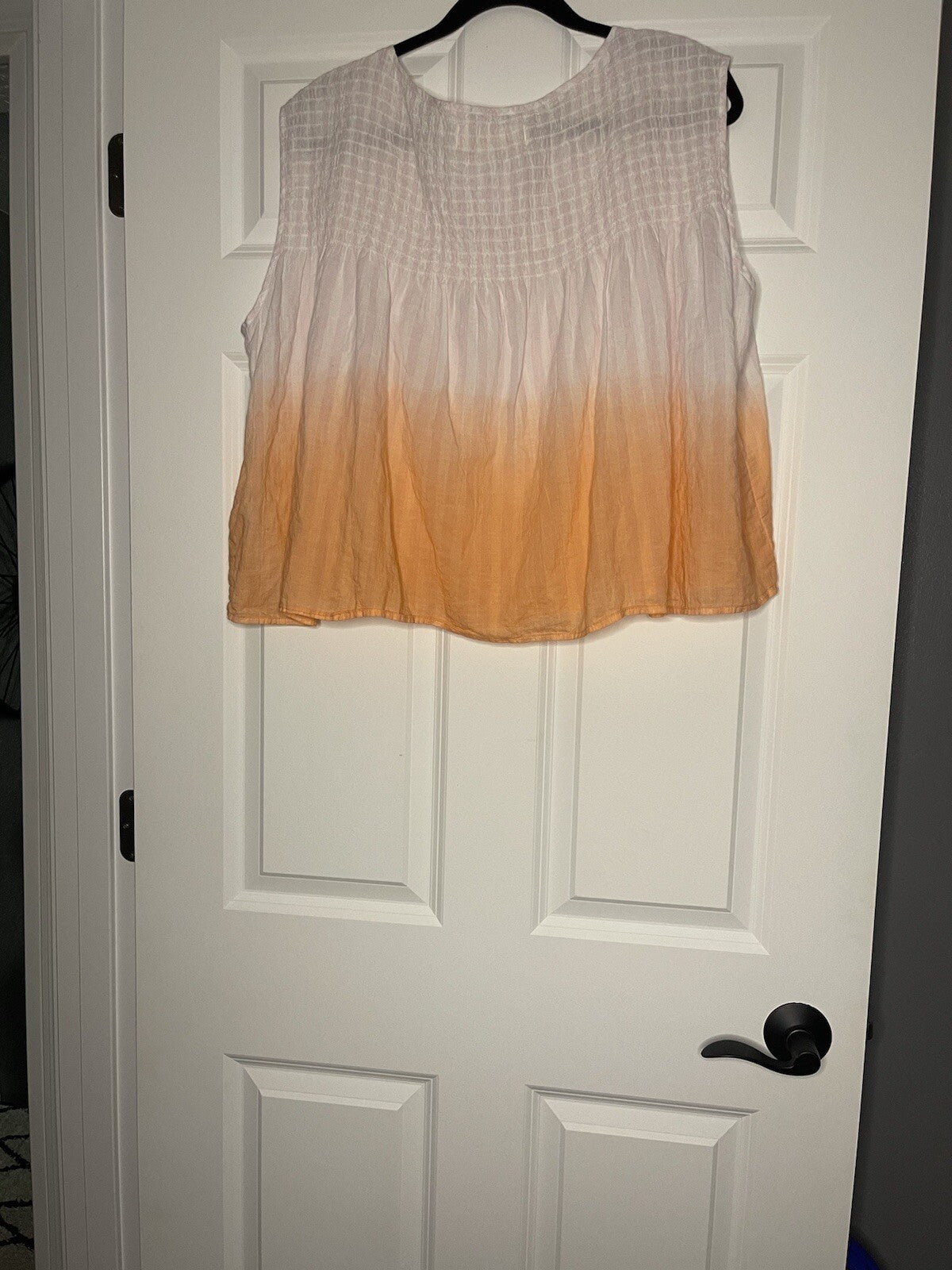 Free people sleeveless blouse small pink white coral NWT