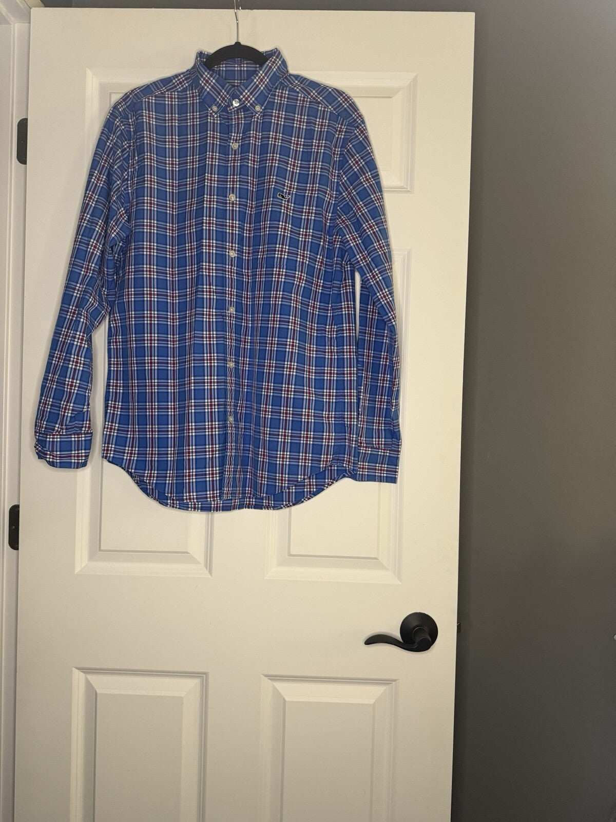 Vineyard Vines Classic Fit Tucker Shirt Blue Red White Stripe Medium