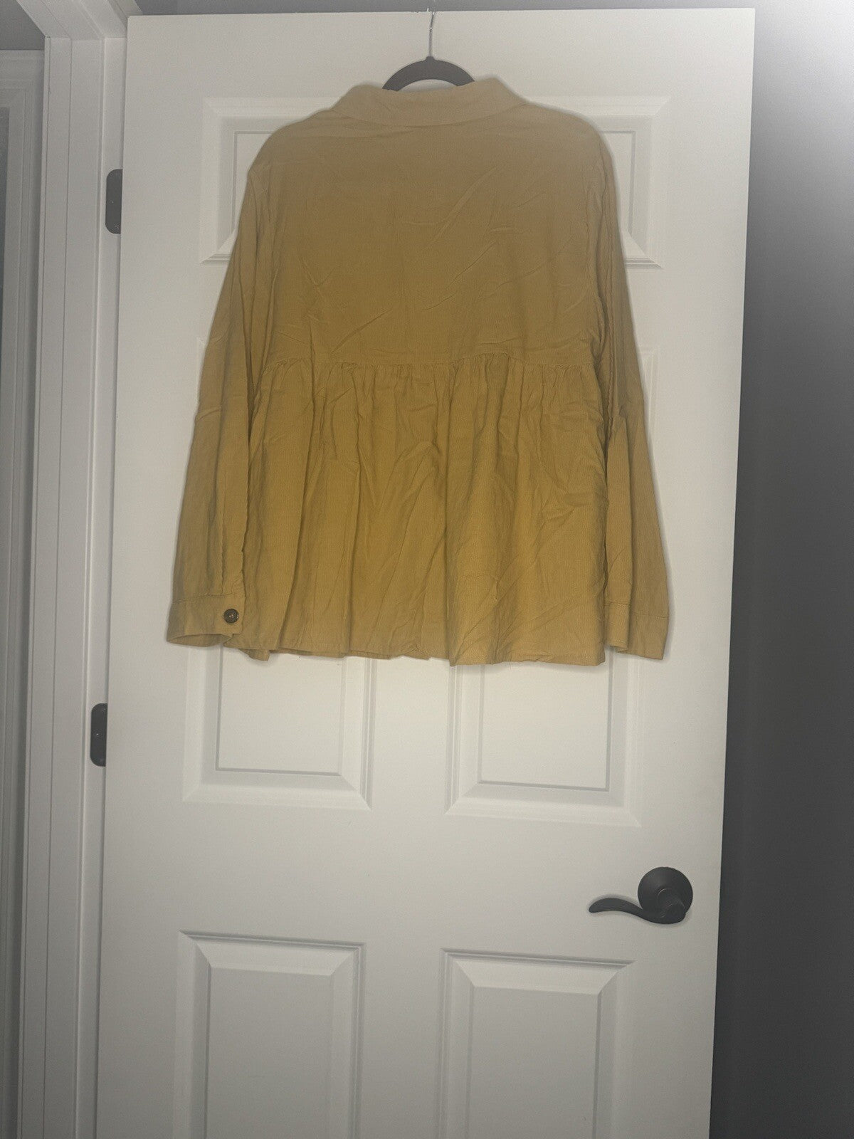 Hayden Button Up Cord Blouse 1xl Mustard