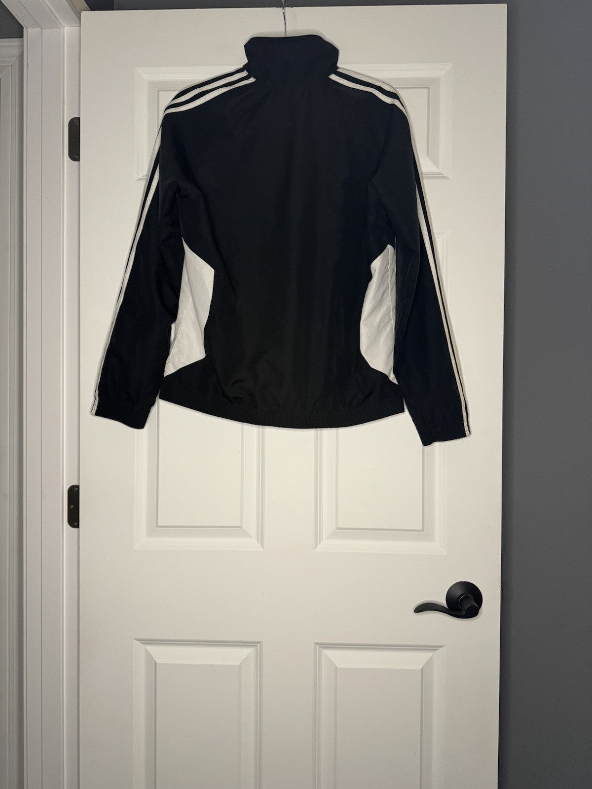 Adidas Large Zipup Lightweight Jacket Black And White