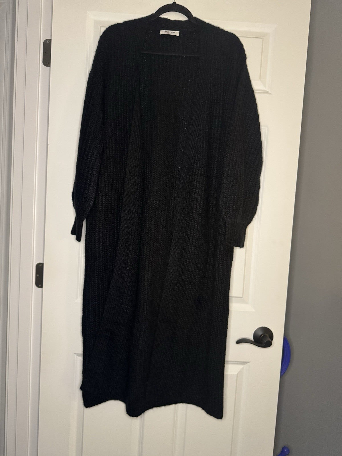 Double Zero Cardigan Long Spicy Small Black Knit