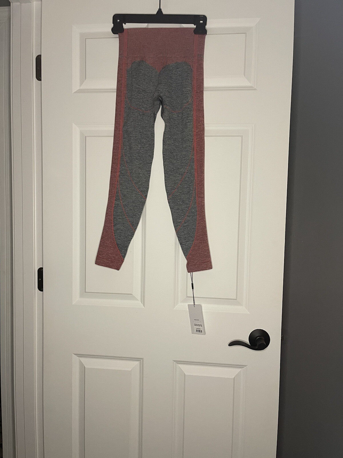 Gymshark Hyper Amplify Seamless Leggings Charcoal And Coral Small Nwt