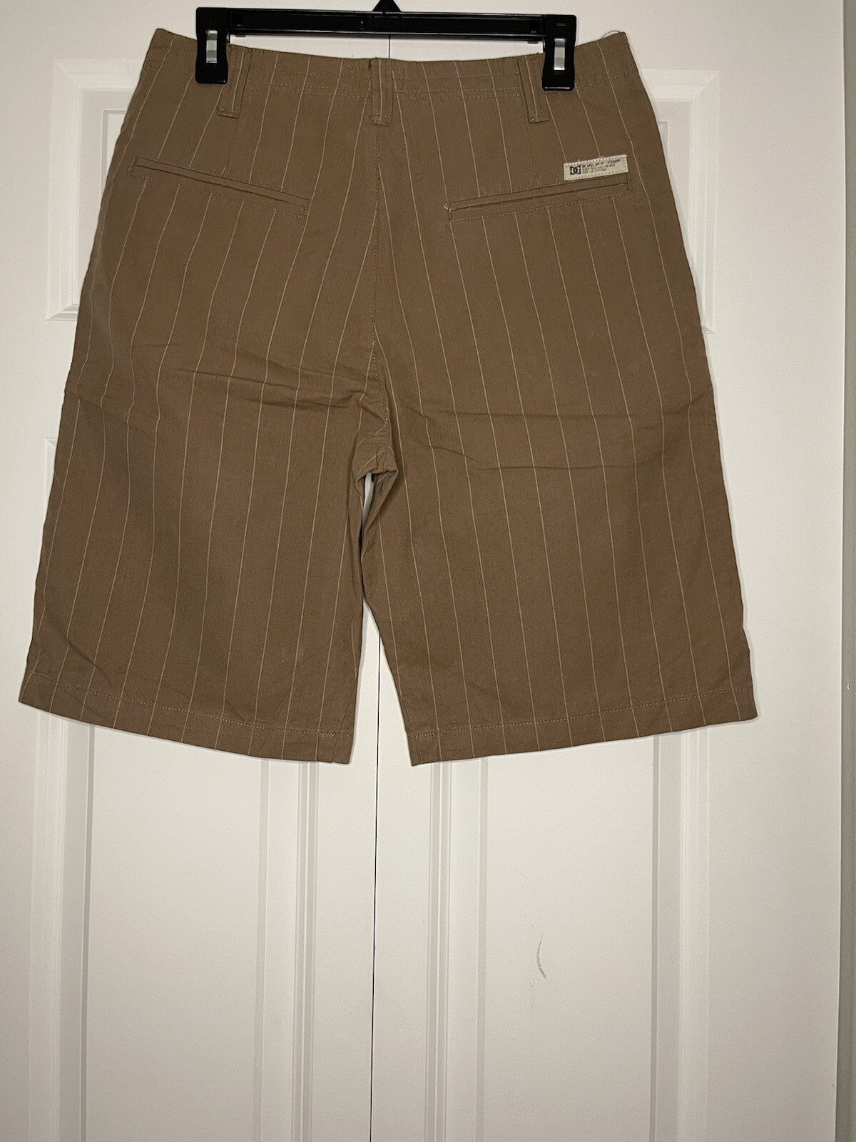 Dc shorts size 30 brown with white stripe nwt