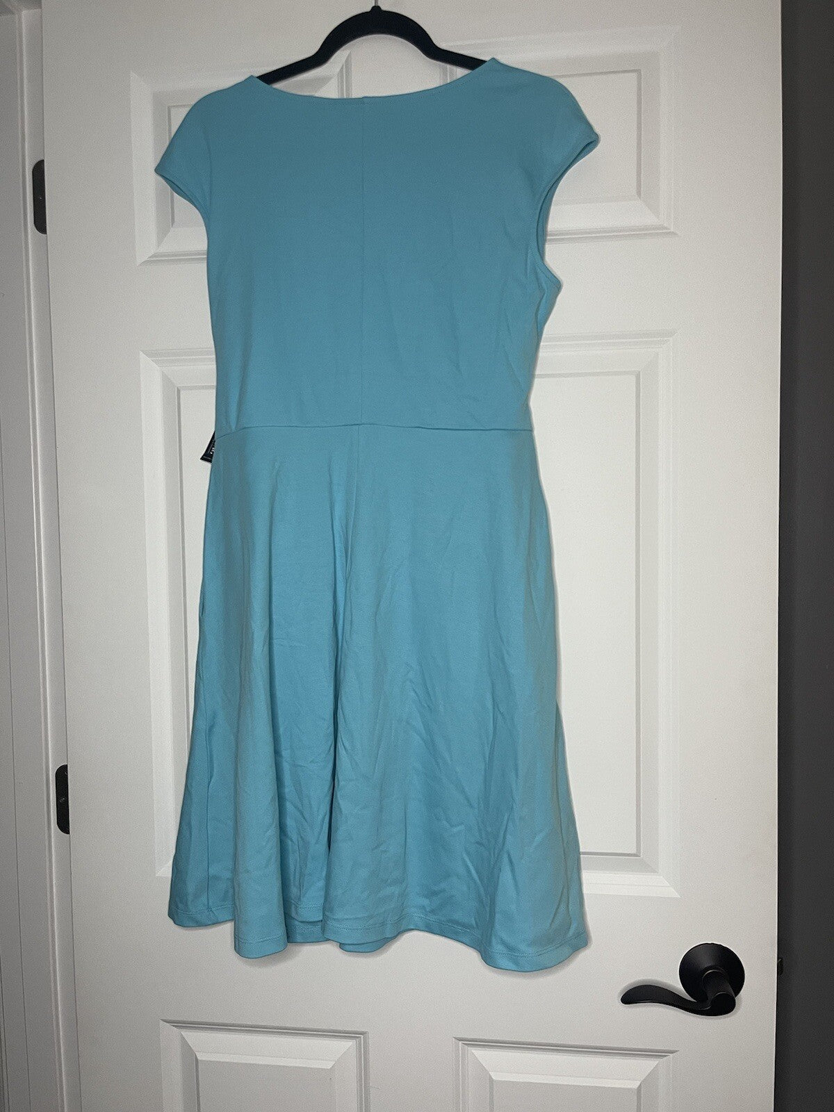 New York And Co Dress Light Blue Decor Attached Belt Large Nwt