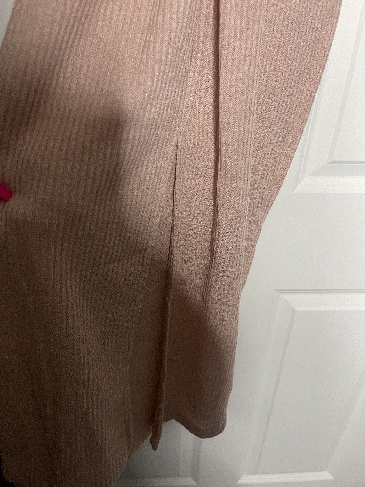 Maverick the collection large long sleeve dress ribbed mauve nwt