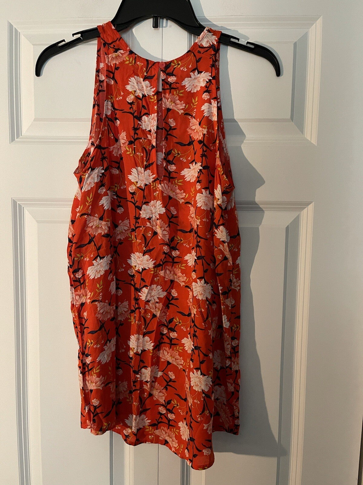 Old Navy small tall sleeveless blouse Red multicolor floral nwt