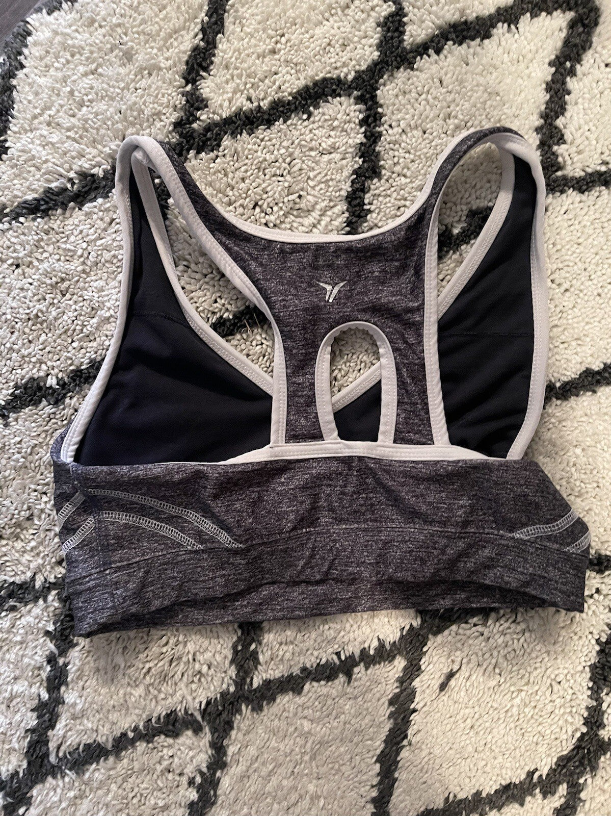 Old Navy Active Sports Bra Large Heathered Gray No Padding