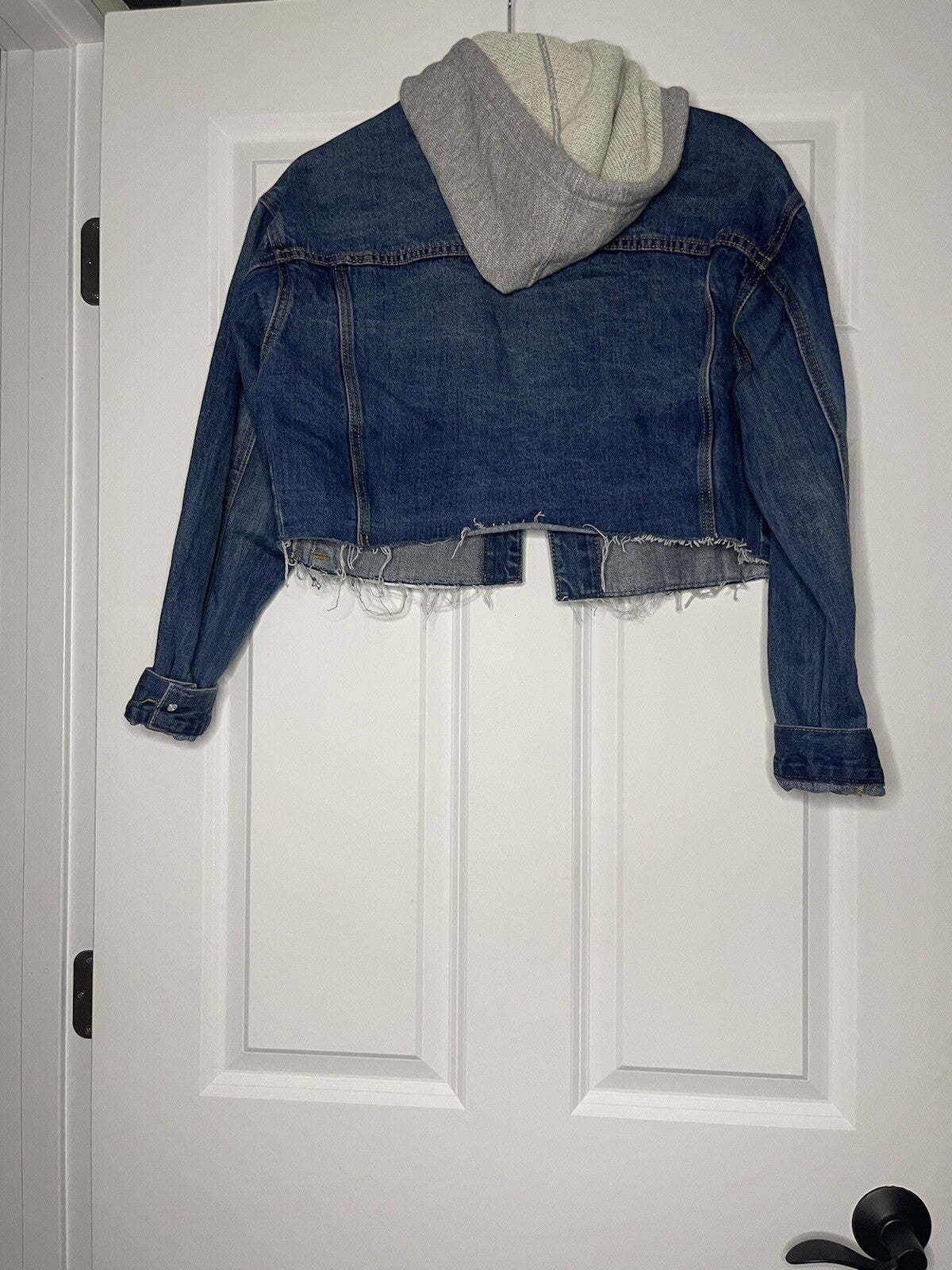 Forever 21 small jean jacket with hood