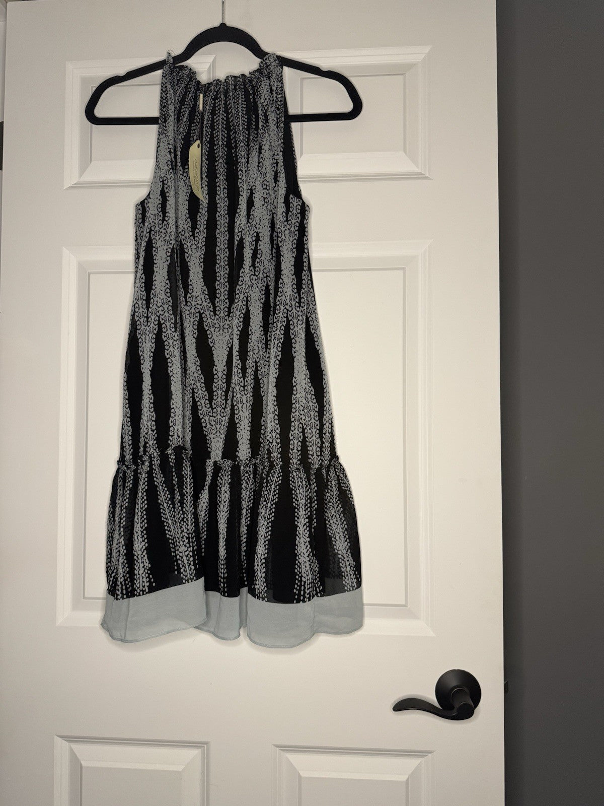 Max Studio Specialty Products Sleeveless Dress XS Black Blueish Gray Nwt