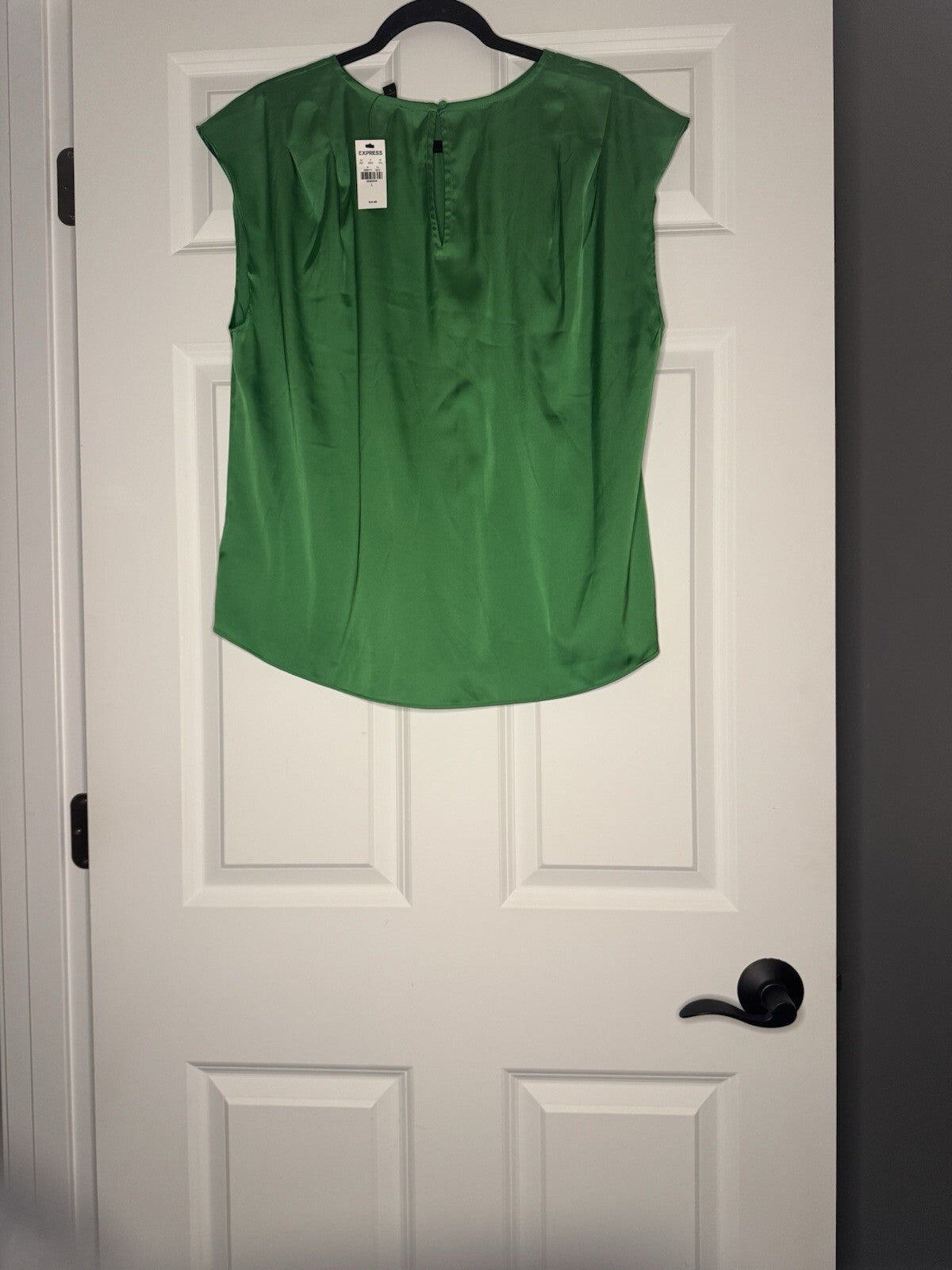 Express Short Sleeve Blouse Green Large Nwt 44.95
