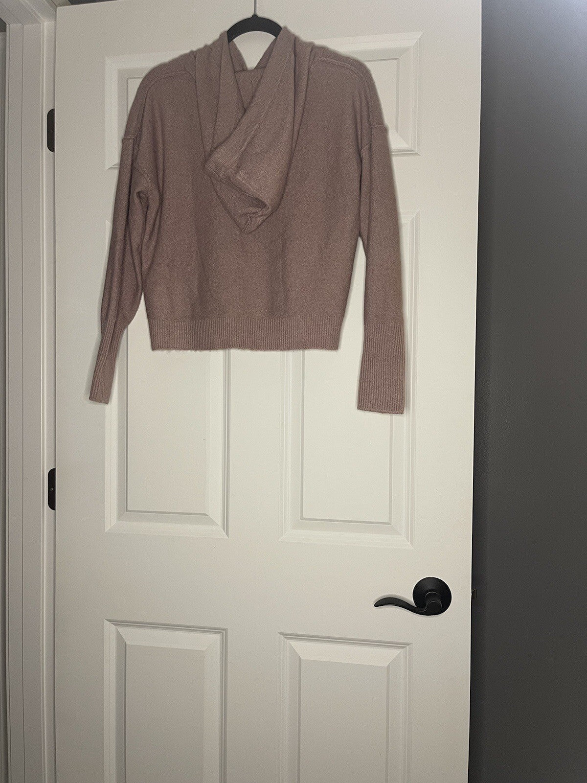 Pink Rose Hooded Sweater Small Purple