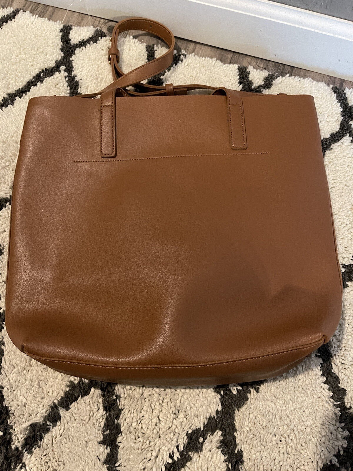 Henny + Lev Tote Vegan Leather Brown Nwt