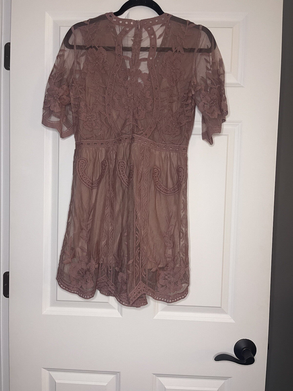 Eleter Lace Romper Small Mauve New With Tags