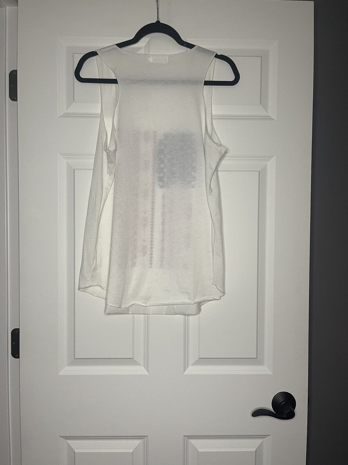 La soul sleeveless blouse xl red white blue flag print