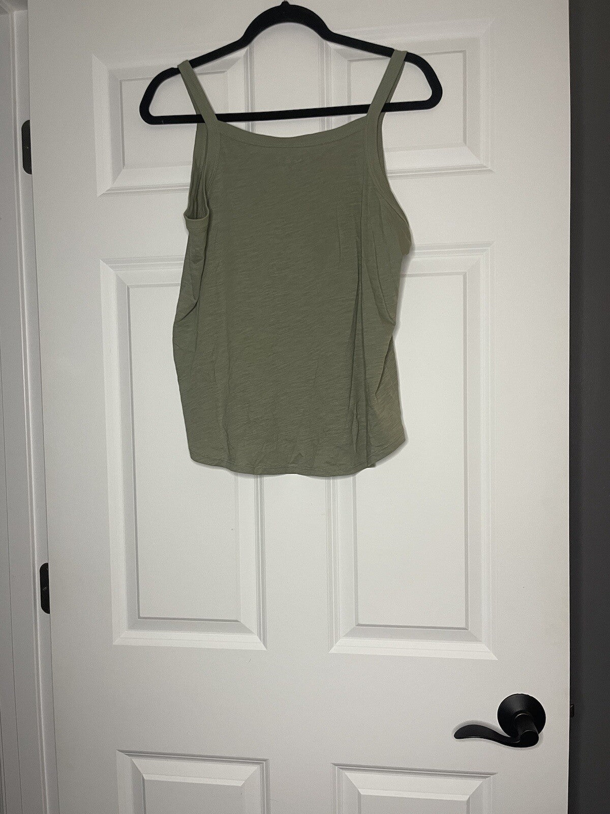 Loft Vintage Soft Sleeveless Blouse Large Olive Green