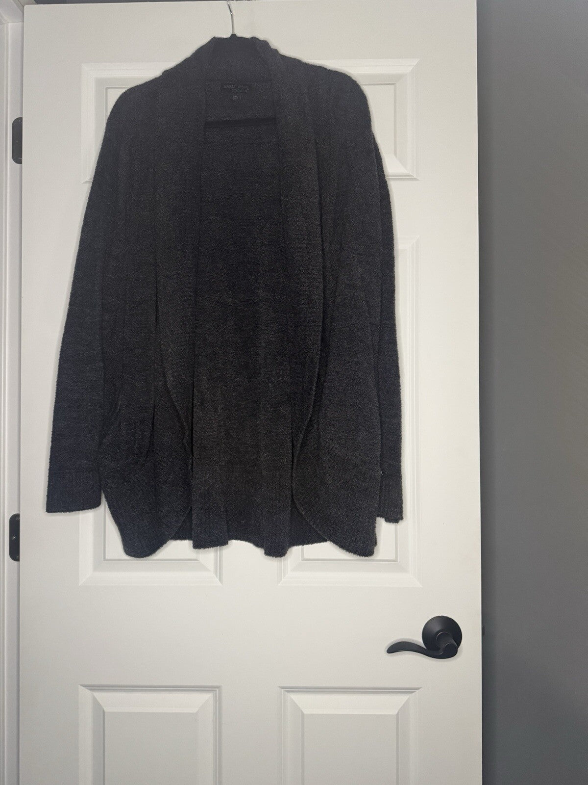 Barefoot Dreams Cozychic Lite Large/xl Cardigan Charcoal W Pockets