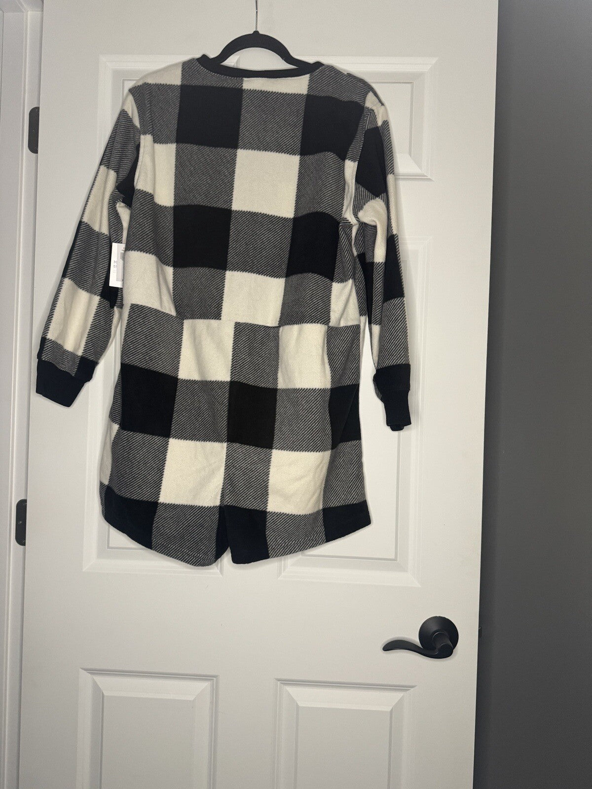 Old Navy Pj Romper Medium Black White Checkered Nwt