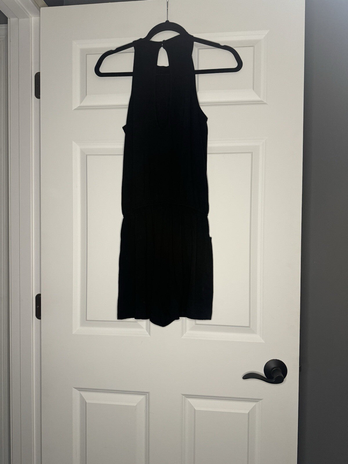 Merokeety Short Sleeve Romper W Pockets Small Black