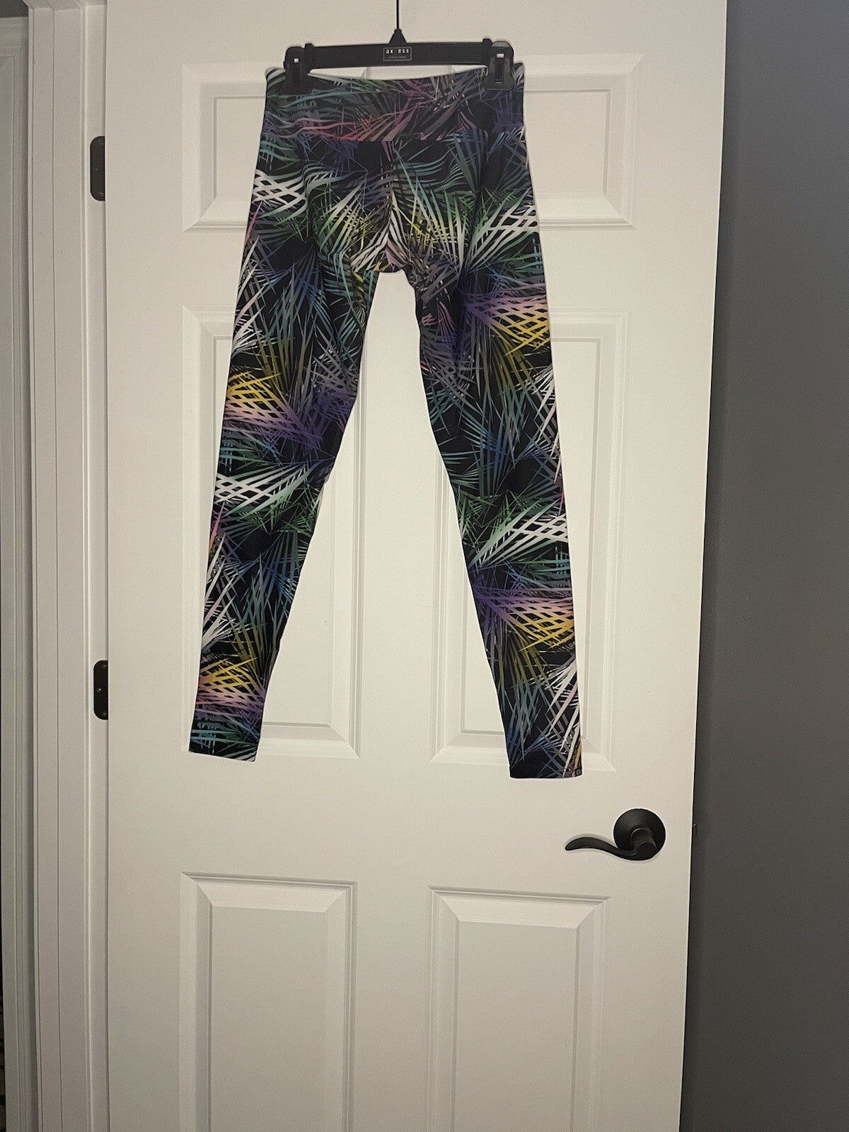 Onzie Small/medium Leggings Black W Neon Green Yellow Pink Purple