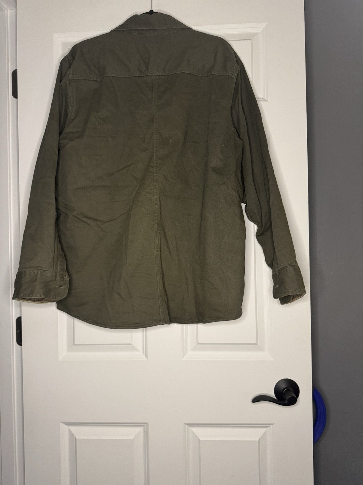 Lands End Traditional Fit Men’s Shacket Large 42-44 Green