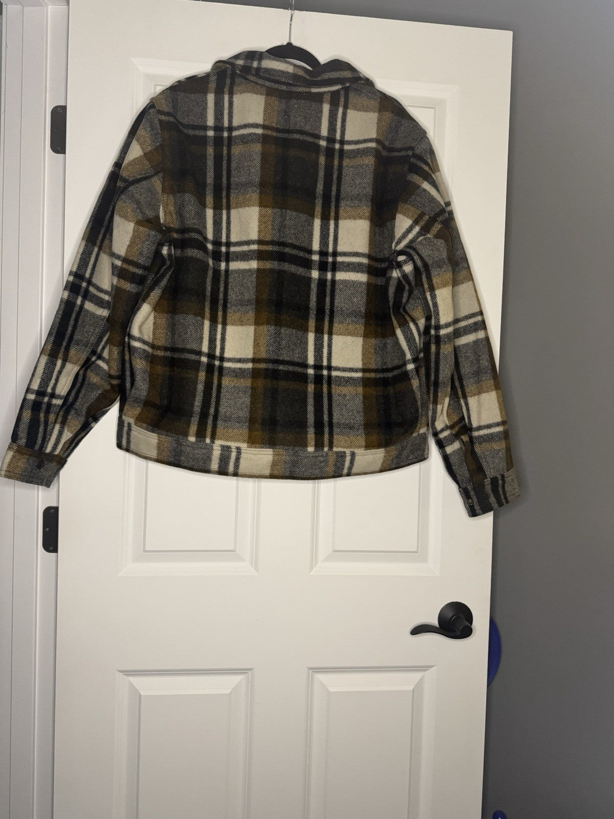 Filson Mackinaw Wool Work Jacket Large Blue Coal Copper Plaid Men’s Nwt 525