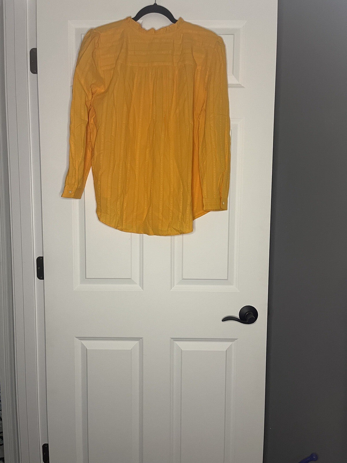 Loft Long Sleeve Blouse Orange W Stitching Xl Nwt