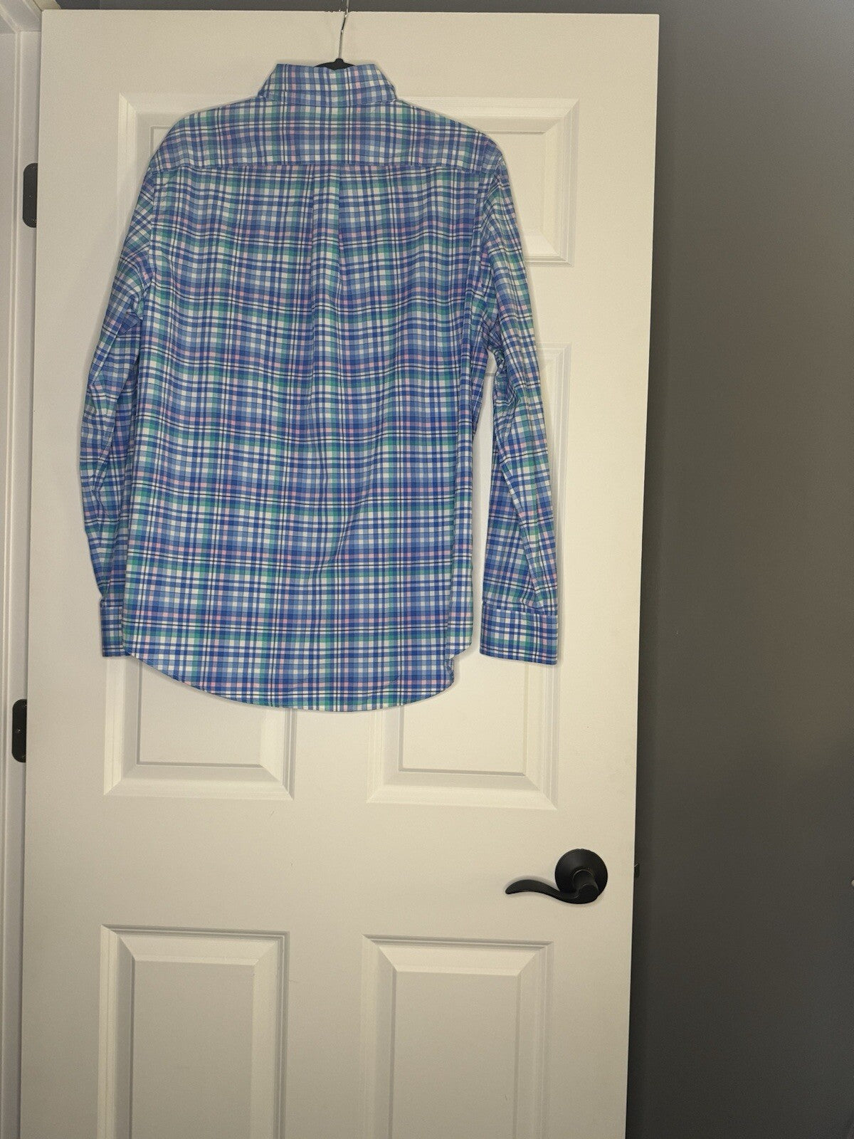 Vineyard Vines Classic Fit Tucker Shirt M Blue Teal Pink White Check