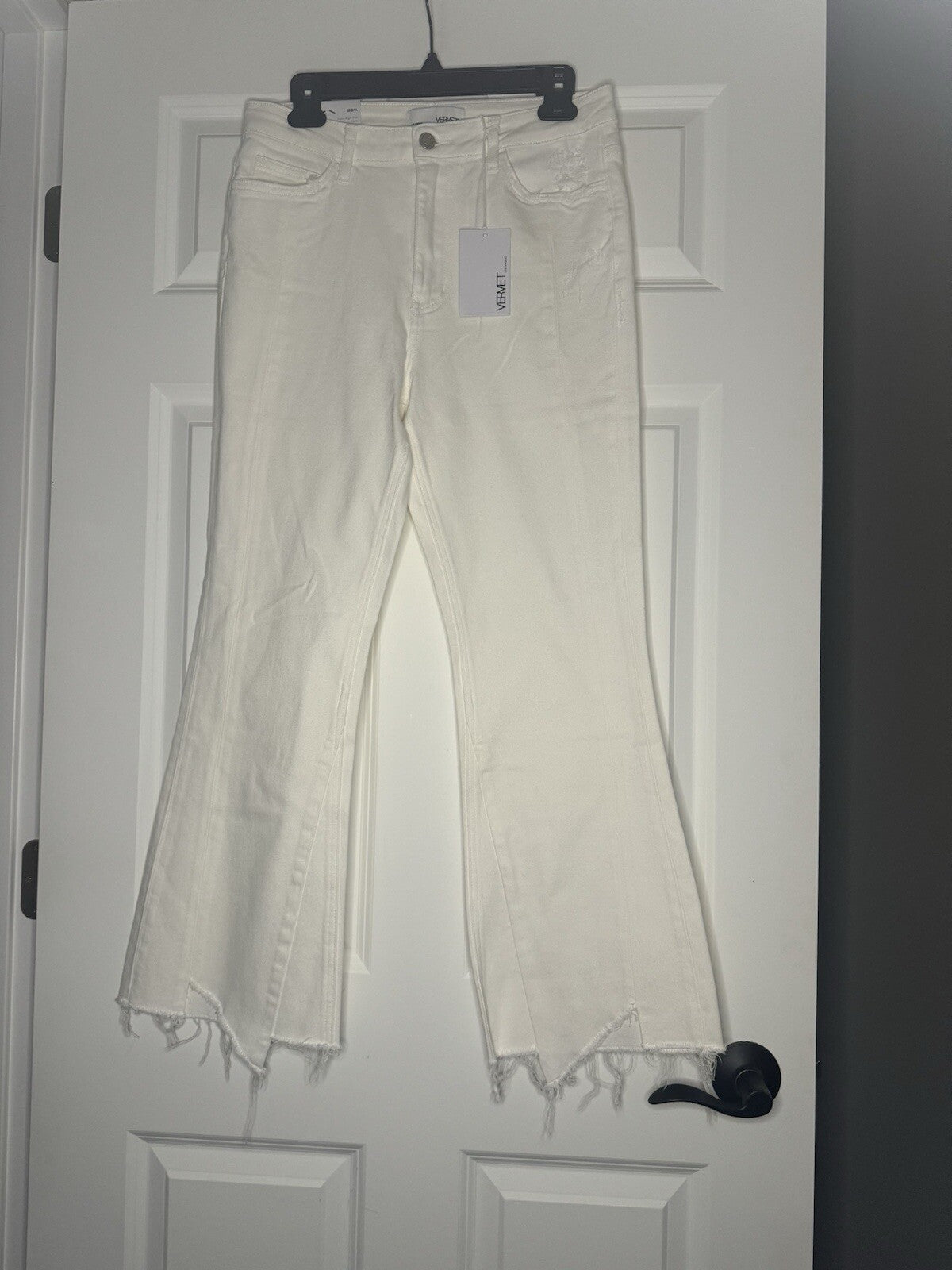 Vervet Selena Sculpt Super High Rise Flare Jeans 29 Off White Nwt