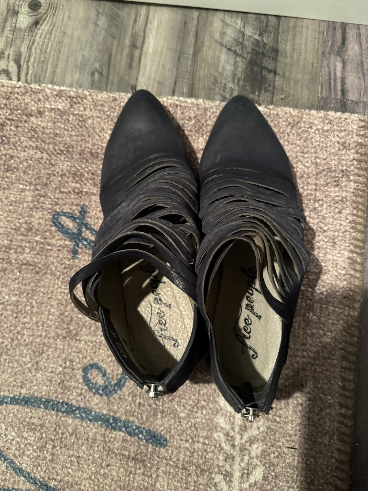 Free People Bootie Charcoal Size 40