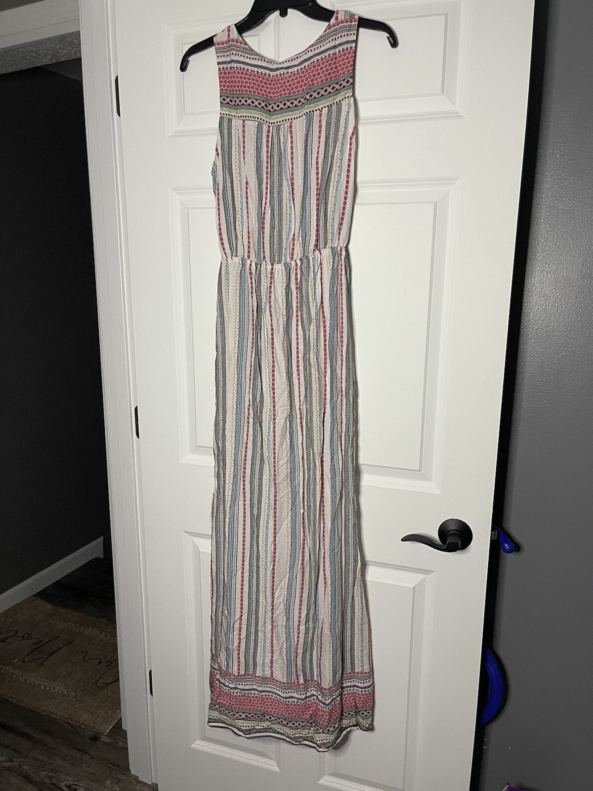 Promesa sleeveless dress medium white blue pink green orange print nwt