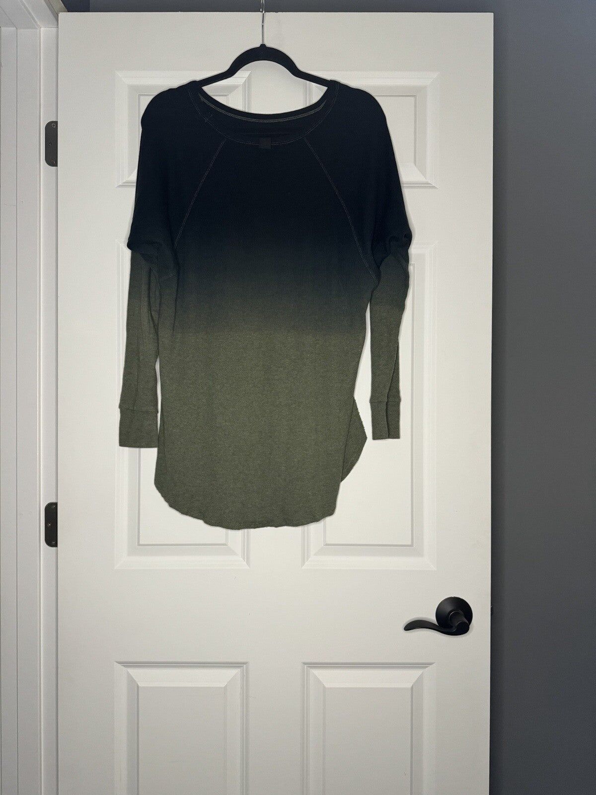 Bobi Los Angeles Long Sleeve Ribbed Small Blue And Green