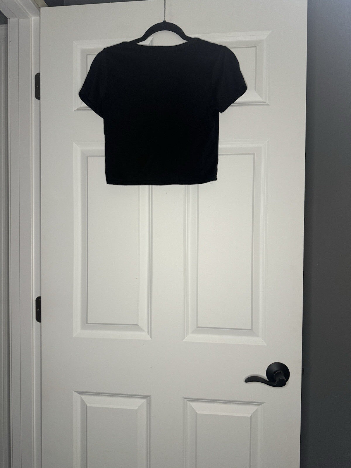 Olivia Rae Small Short Sleeve Cropped Top Black