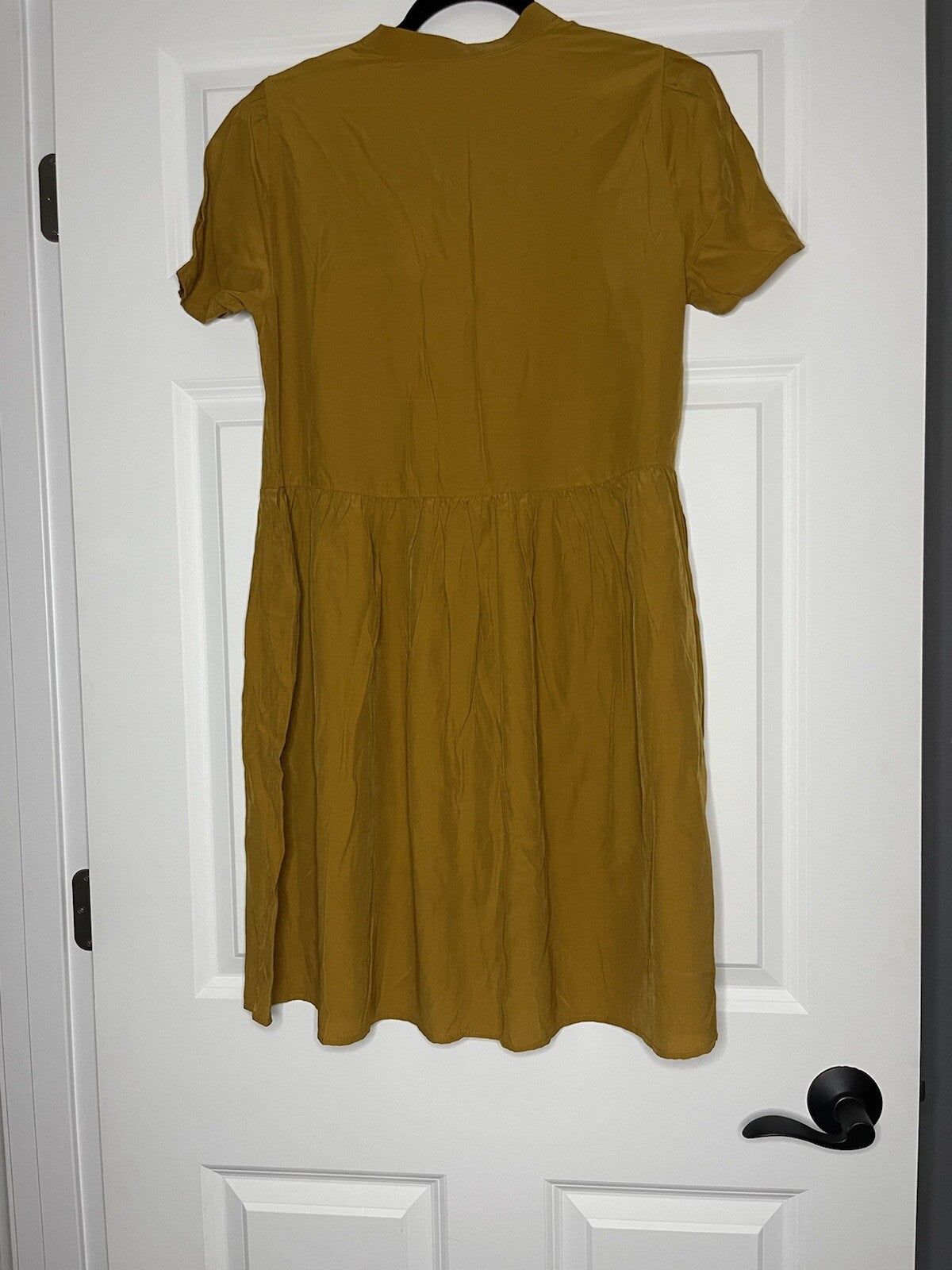 Vero Mode Short Sleeve Vivian Dress Brown W Black Trim Small Nwt