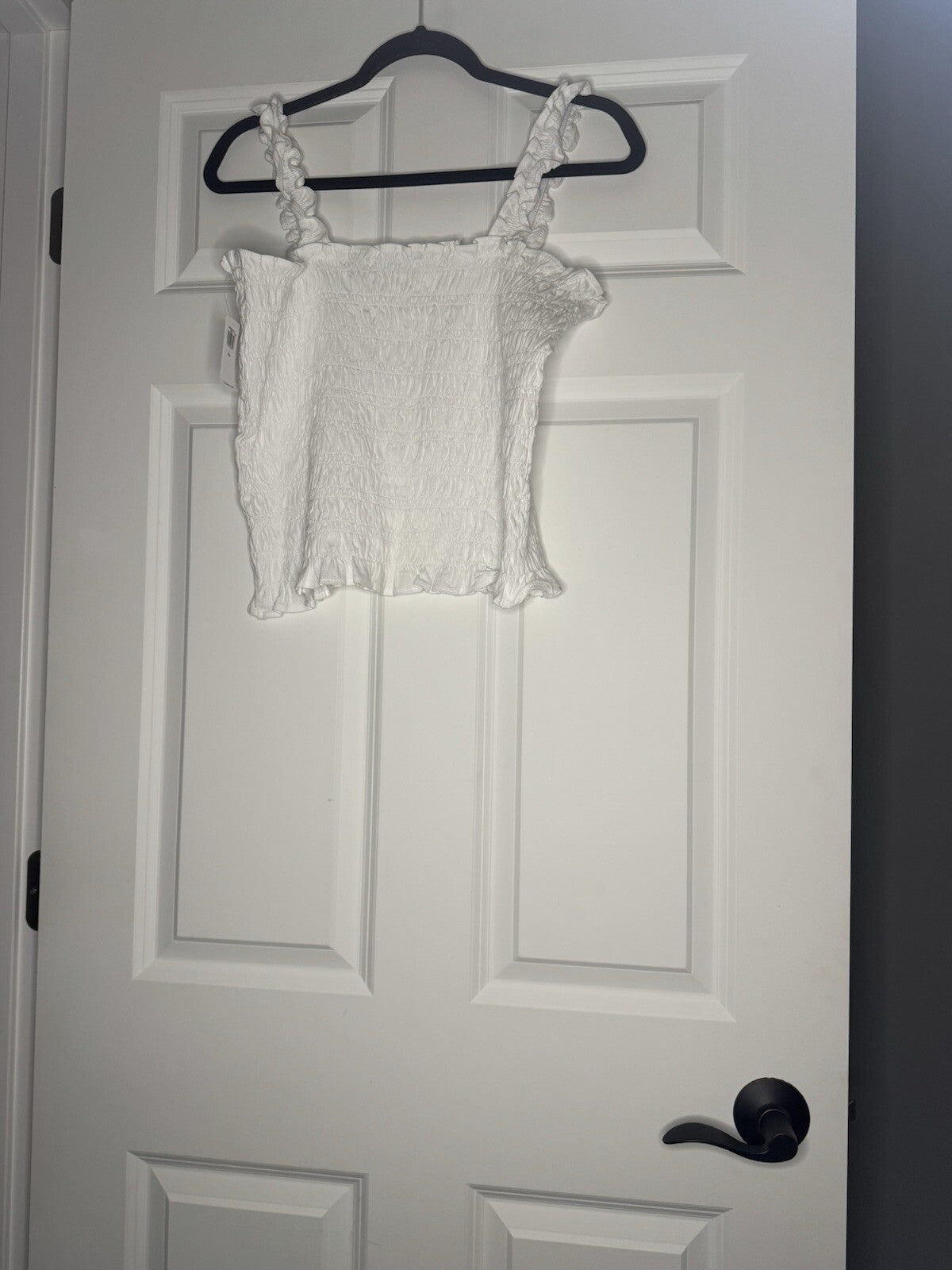 Old Navy Large tall Sleeveless Ruffle Top White Nwt