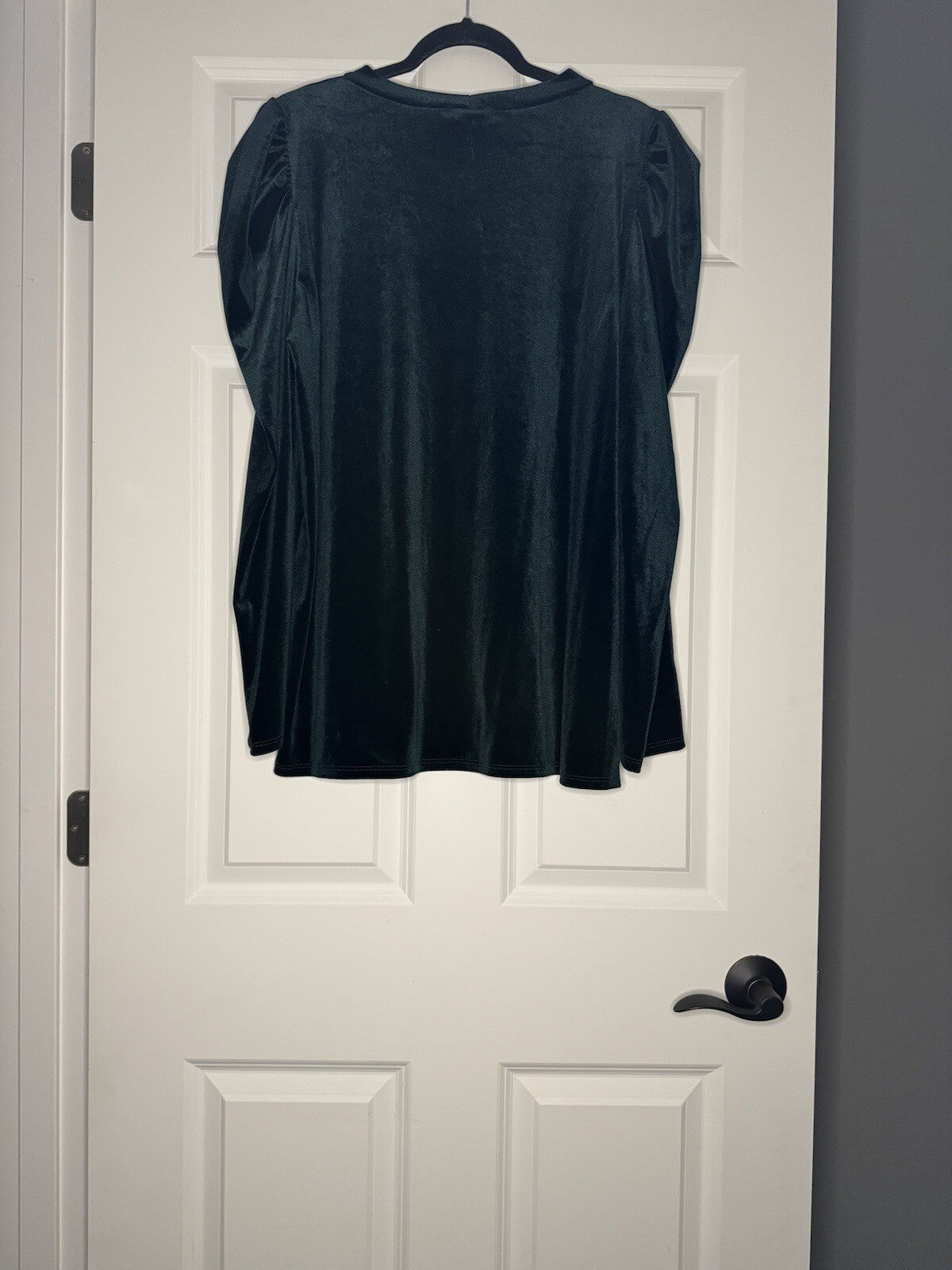 First Love By Lovelyn Long Sleeve Blouse 1x Green Velvet