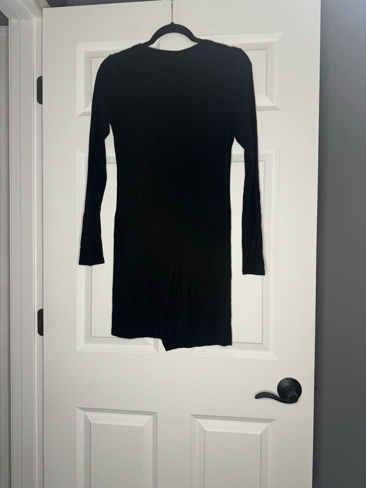 Red 23 Long Sleeve Dress Small Black Overlap In Front