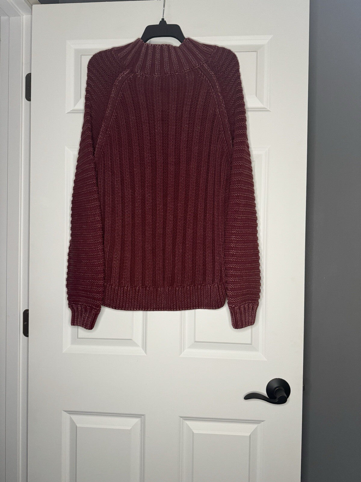 Mystree Knit Sweater Large Maroon Acid Wash Nwt