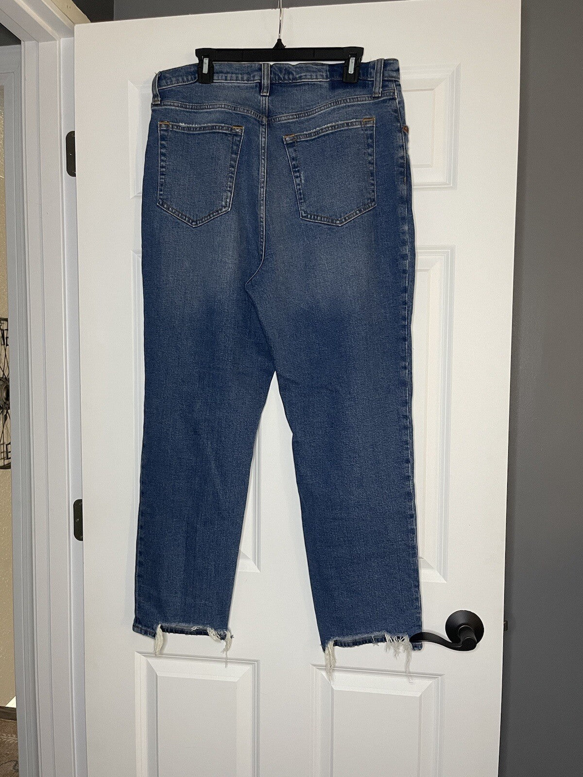 Abercrombie Fitch The Ankle Straight Ultra High Rise Curve Love 33/16 Long