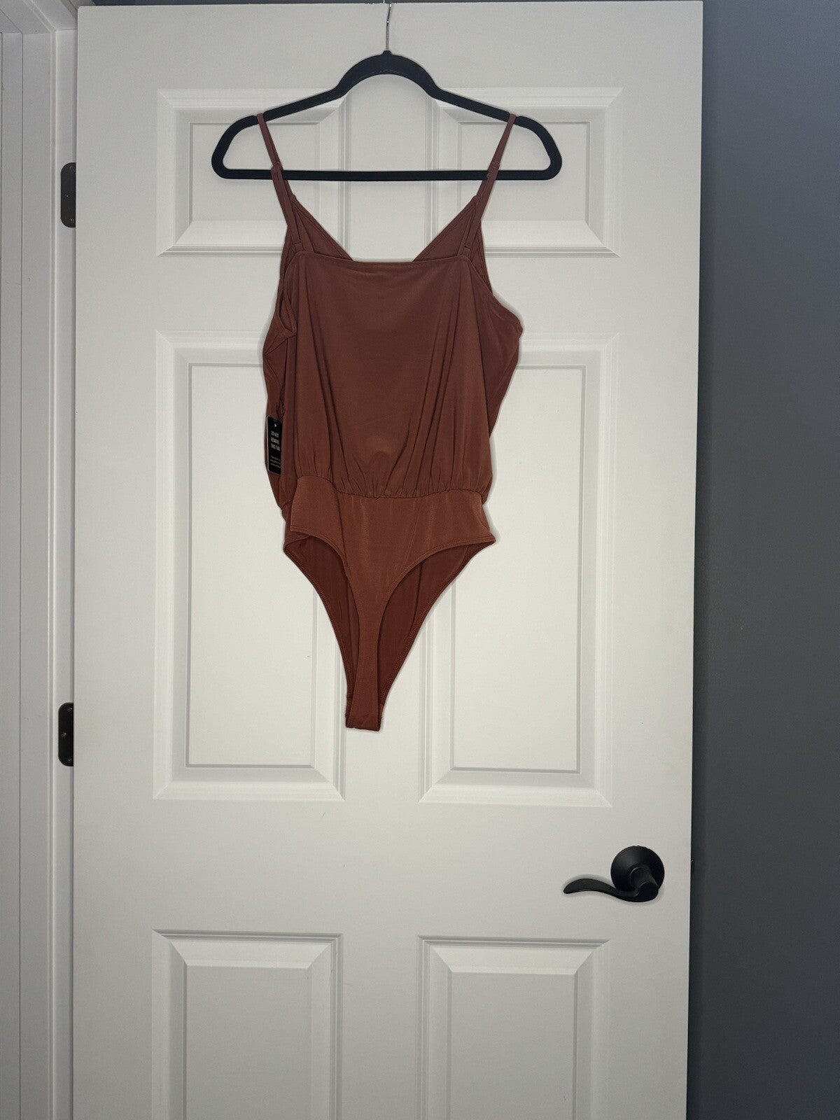 Express Sleeveless Bodysuit Large Rust Overlaps In Front Nwt