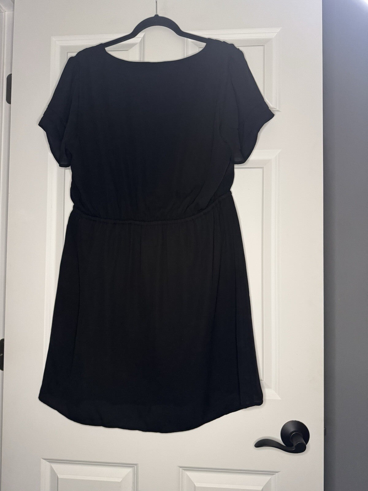 Dr2 Short Sleeve Dress Xl Black W Drawstrings Worn Once