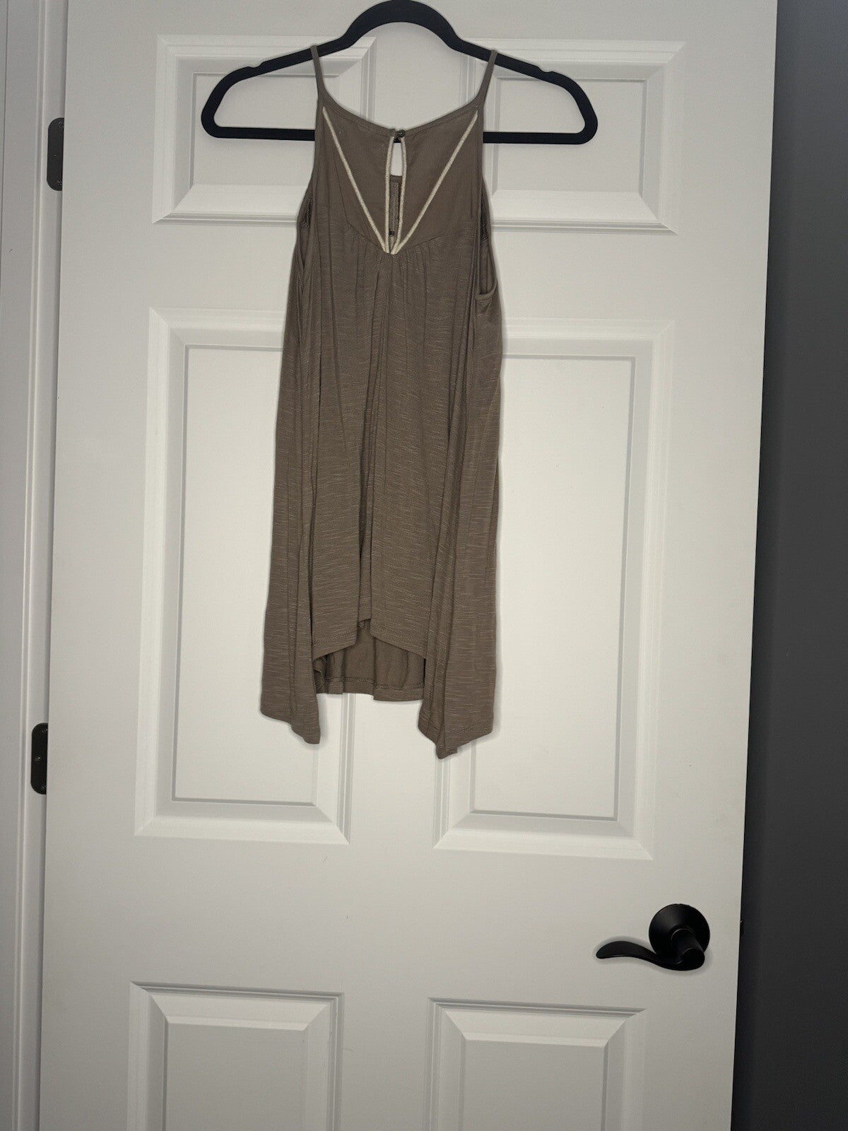 American Eagle Sleeveless Blouse Taupe Cream Peach Gold Pink XS