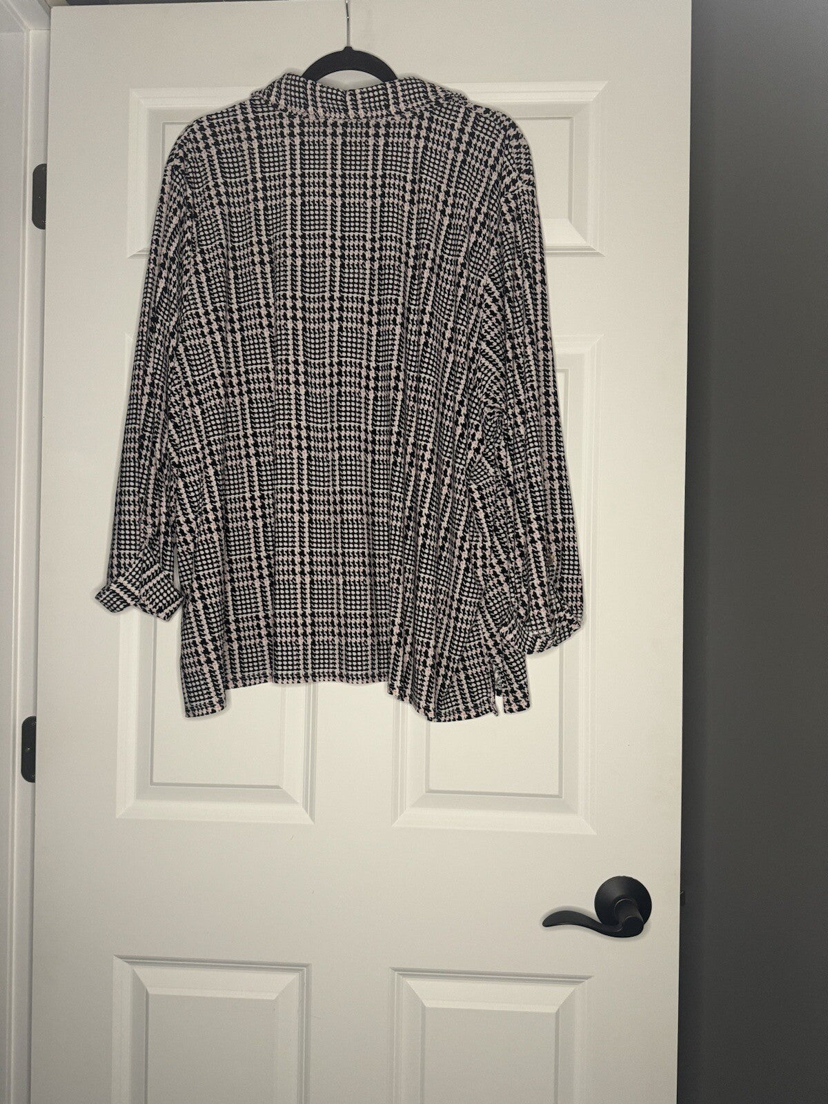 Tommy Hilfiger 3/4 Sleeve Blouse 3x Black Pink White Print