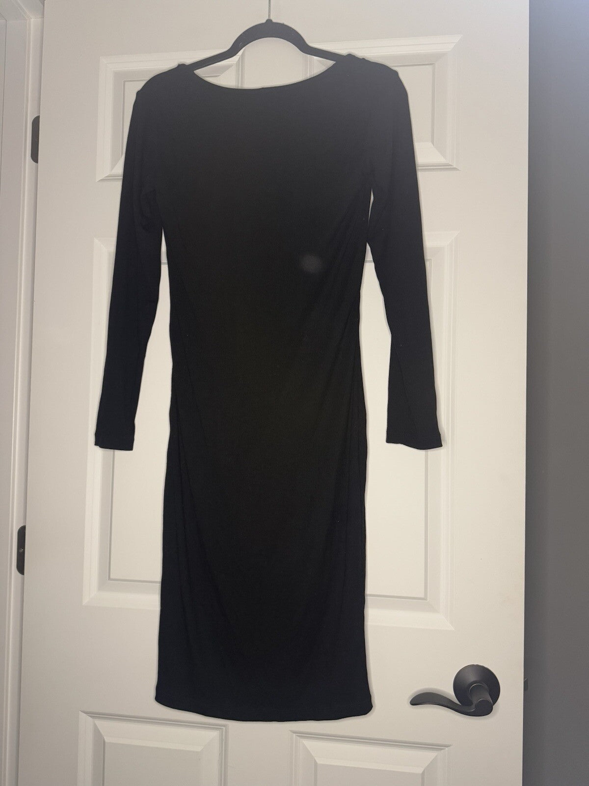 Popilush Long Sleeve Dress Ribbed Xxl Black Shaper Inside
